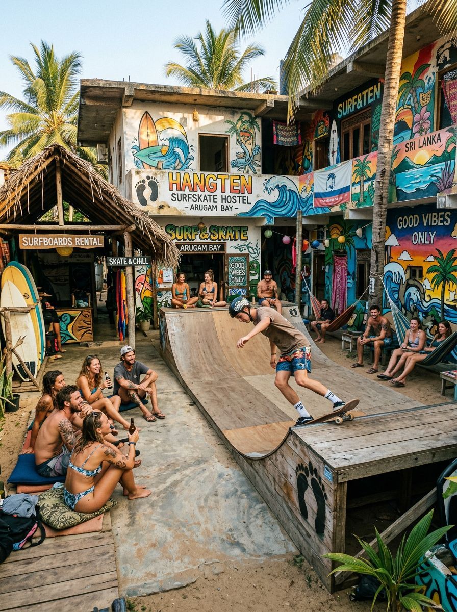 Hangten SurfSkate Hostel — הוסטל אראוגם ביי